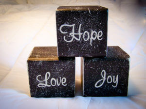 Blocks - hope love joy