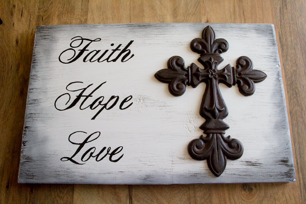 faith hope love sign