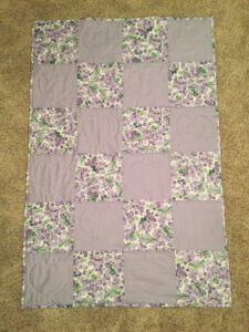 Baby Quilt 24 Square Violet