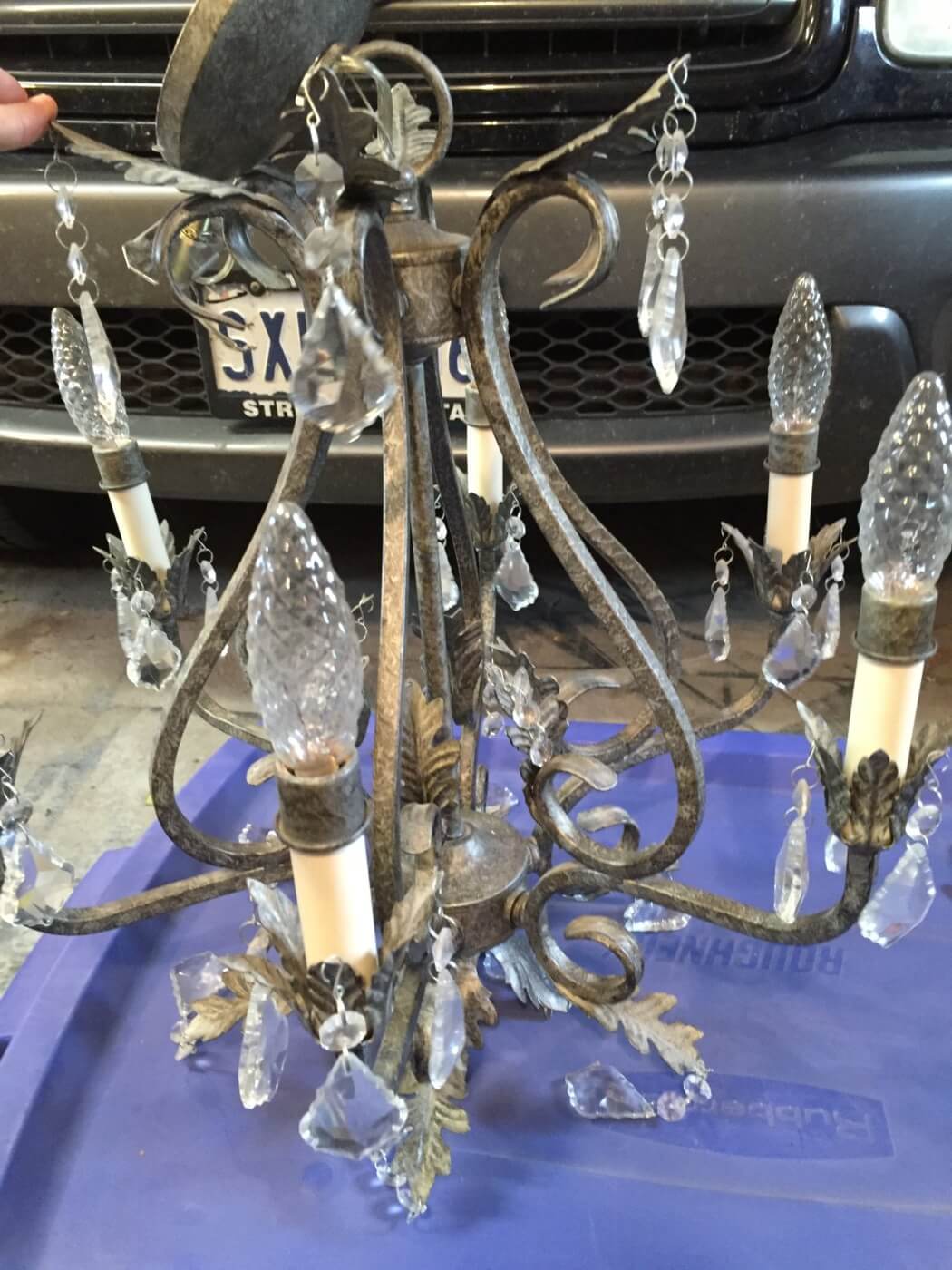 Chandelier Before Makeover