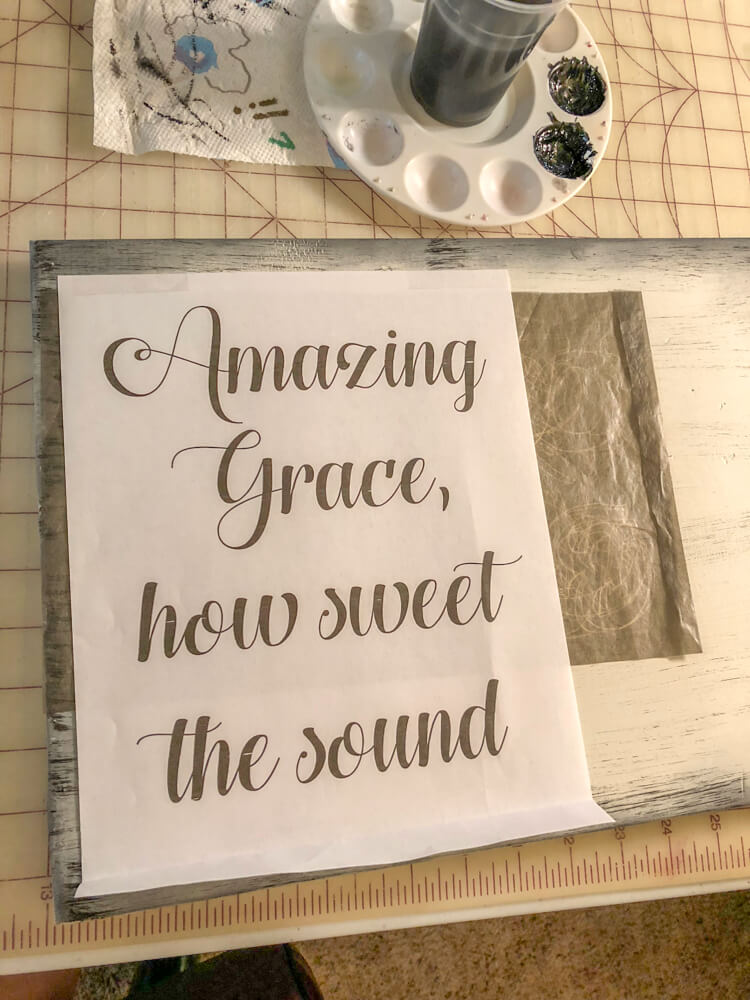 how to make a painted wood sign using graphite