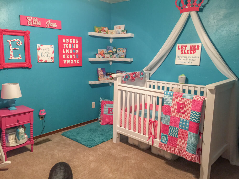 Nursery Turquoise and Pink