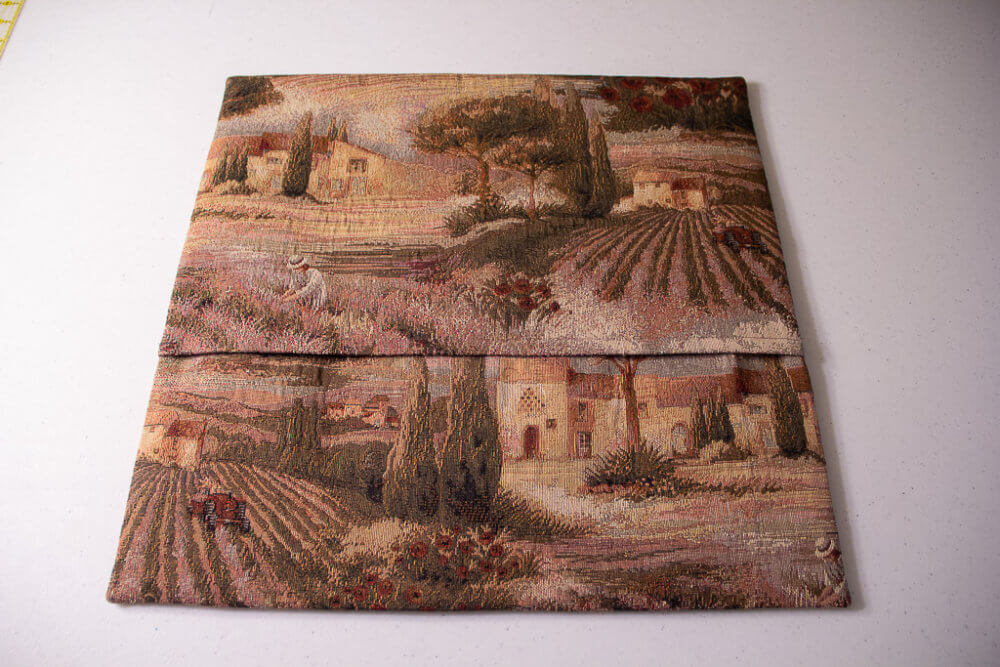 Designer envelope pillow cover back