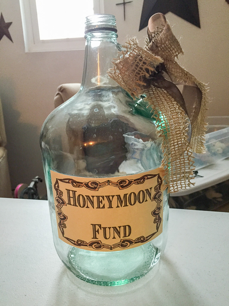 Honeymoon fund jar