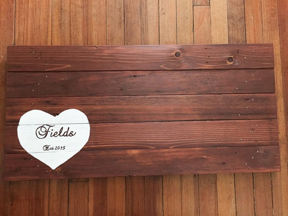 Wedding Sign In Painted