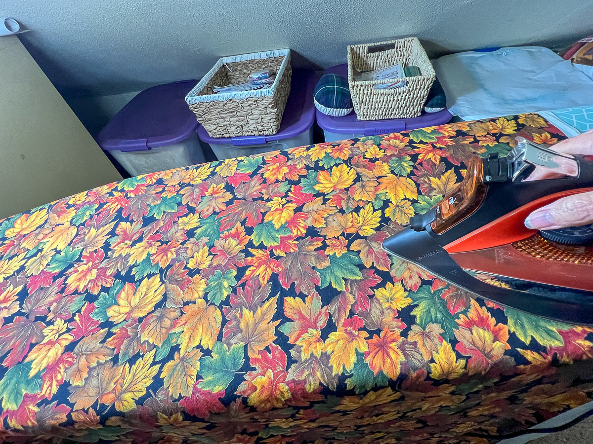 Cloth Napkins with Mitered Corners Pressing