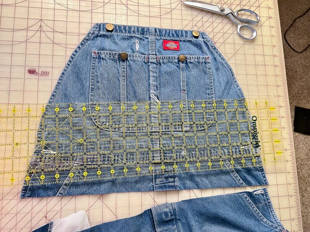 DIY memory pillow plaid and denim