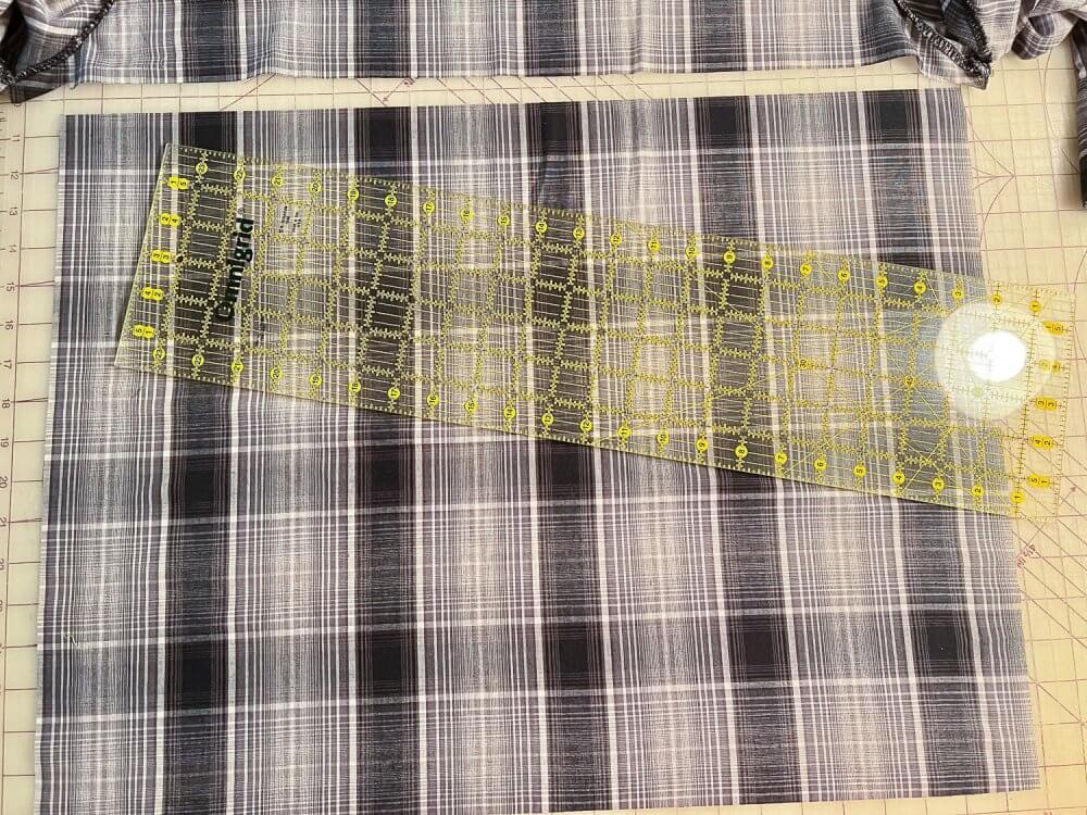 DIY memory pillow plaid and denim