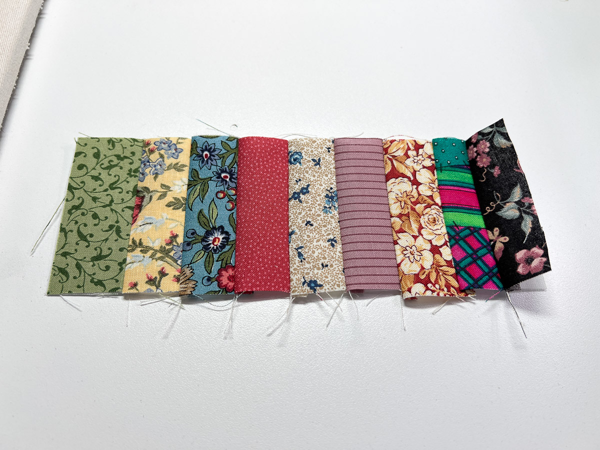 Fabric Bookmark DIY strips