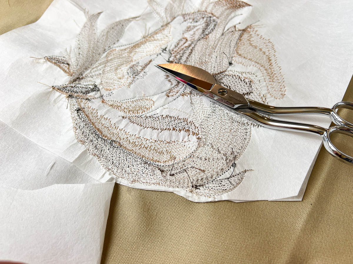 Cut away Stabilizer on Embroidery