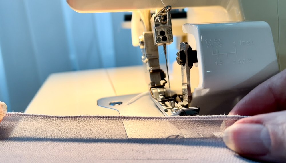 Rolled hem on chiffon