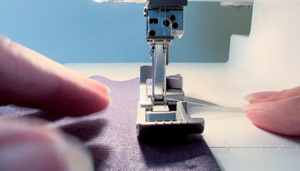 Cover stitch on knit