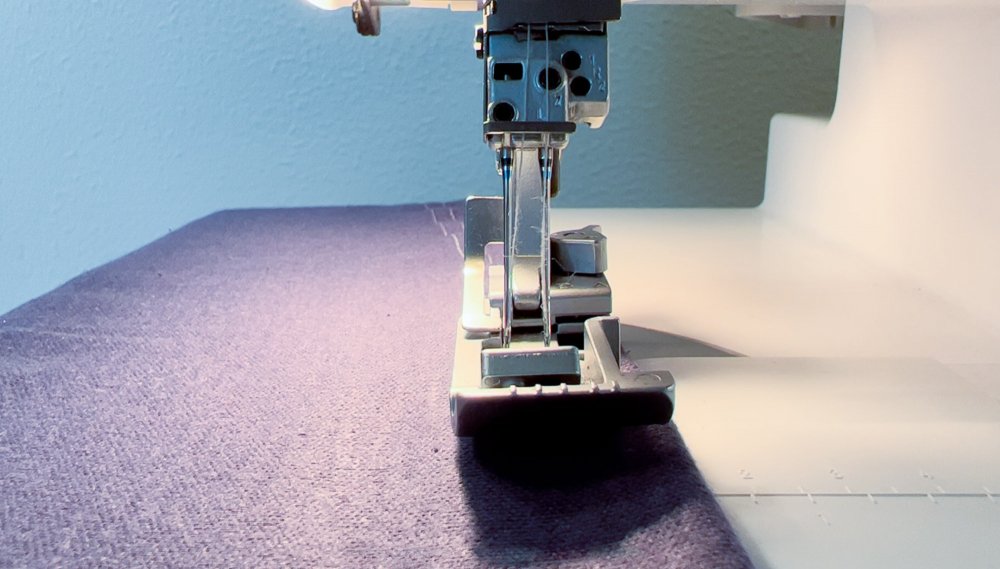 Cover stitch on knit