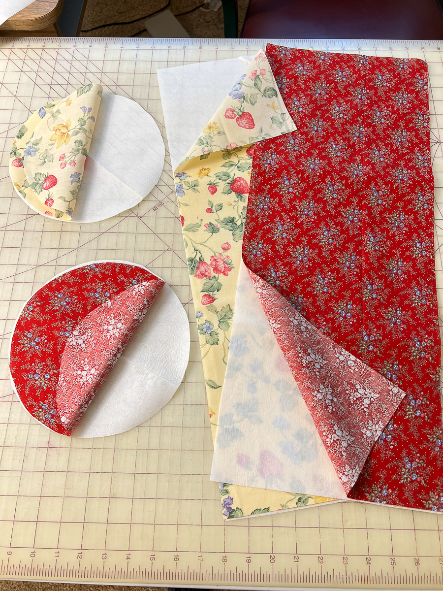 Cut pieces for fabric basket