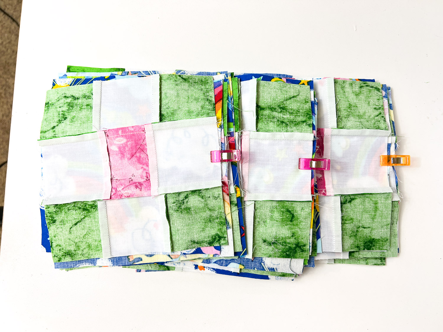 Sew columns together