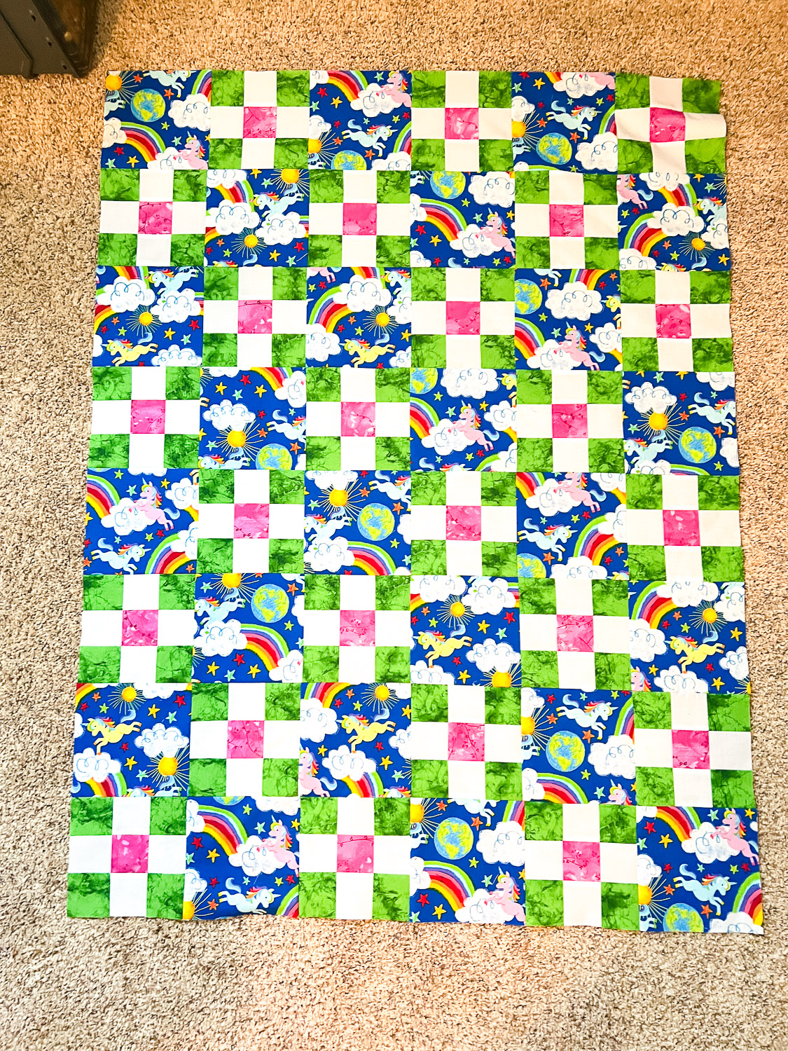 Finished quilt top