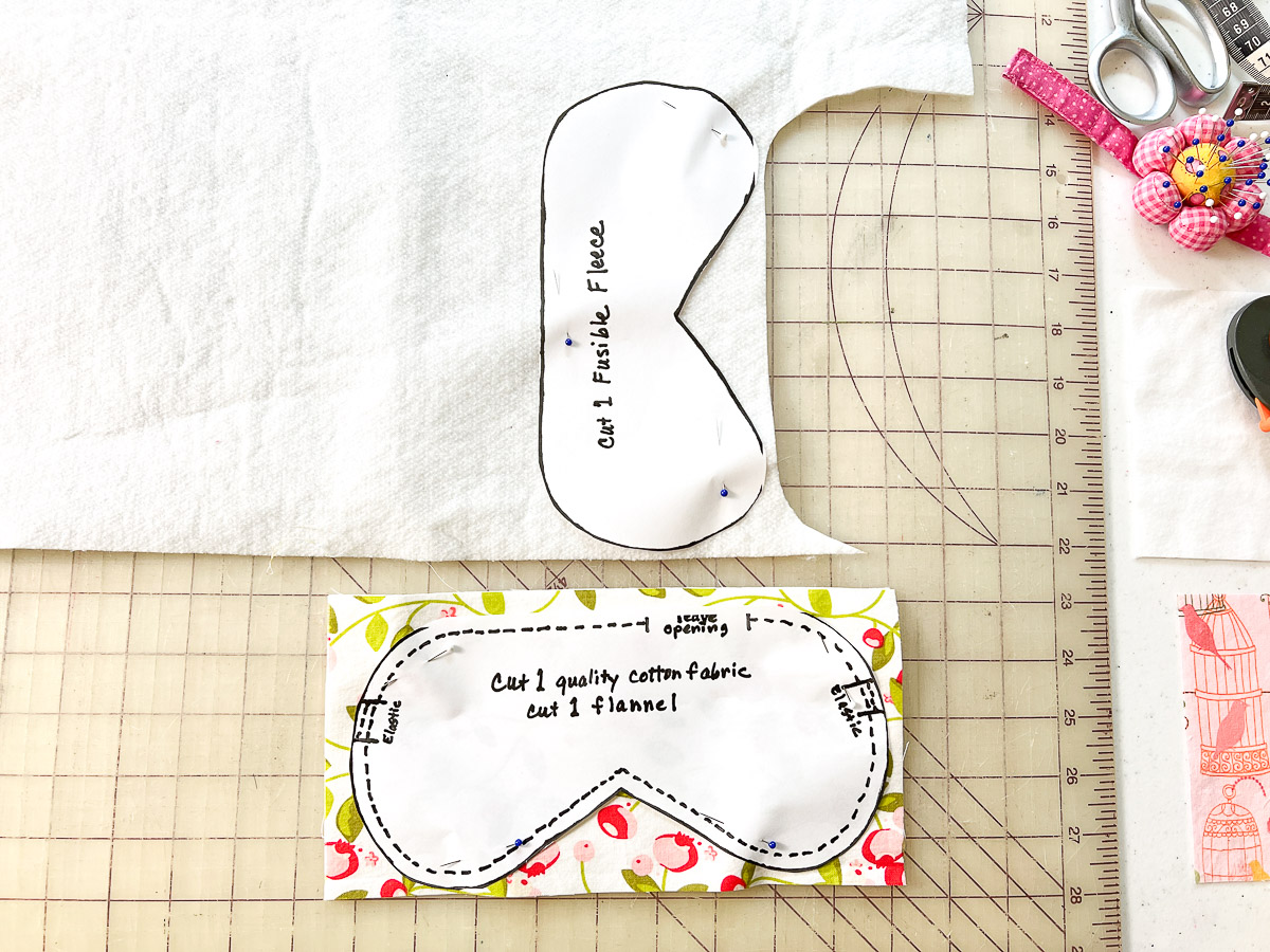 Sleep Mask Pattern cutting