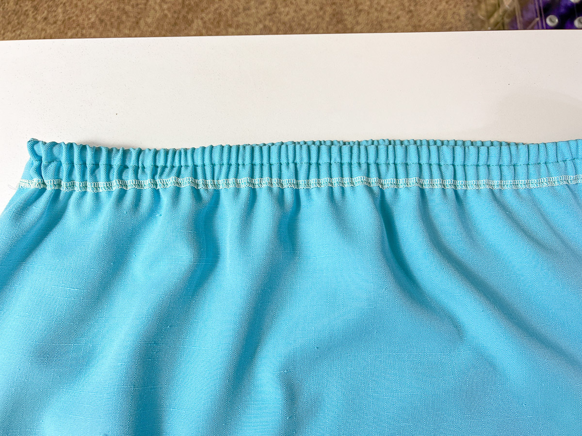 Elastic waist double rows