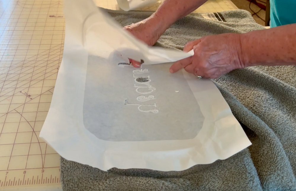 How to embroider a name on a towel