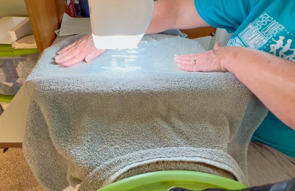 How to embroider a name on a towel