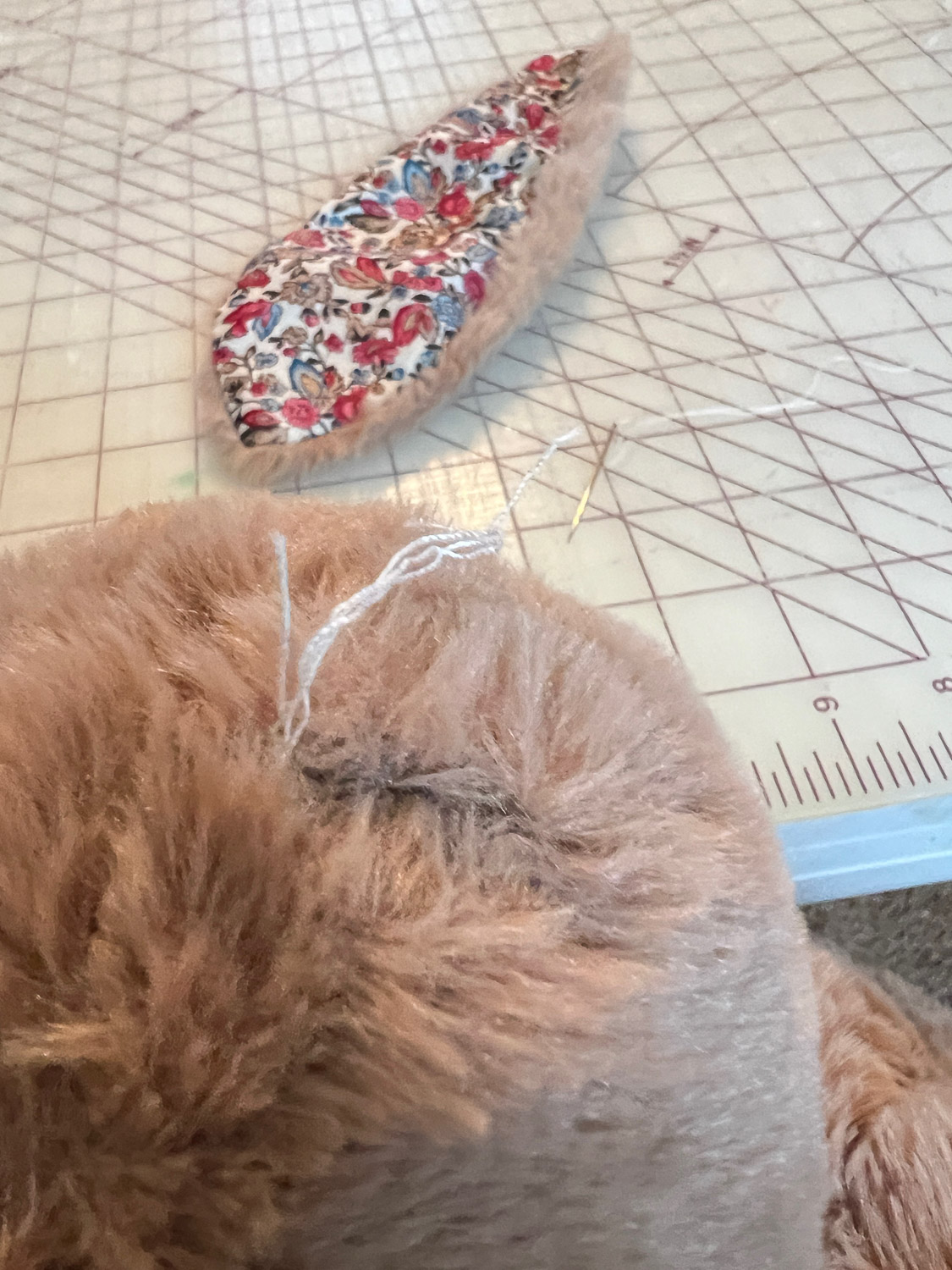 How to mend bunny ear