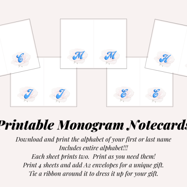 Monogram Notecard