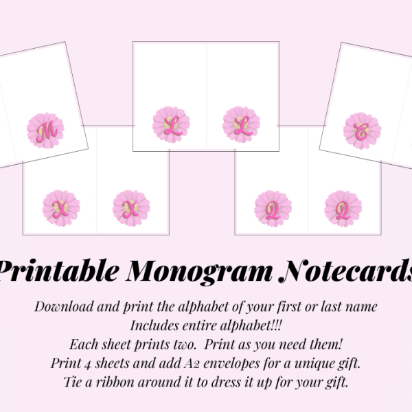 Pink Gerbert Note Cards
