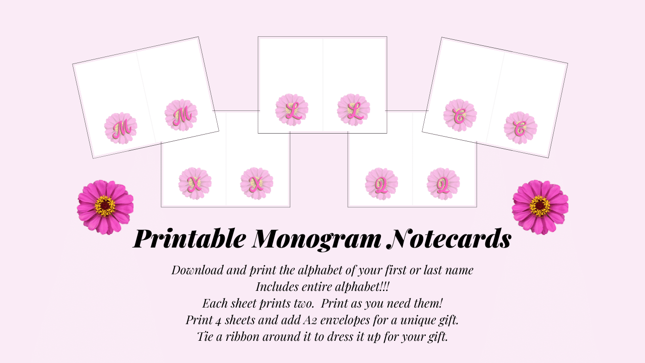 Pink Gerbert Note Cards