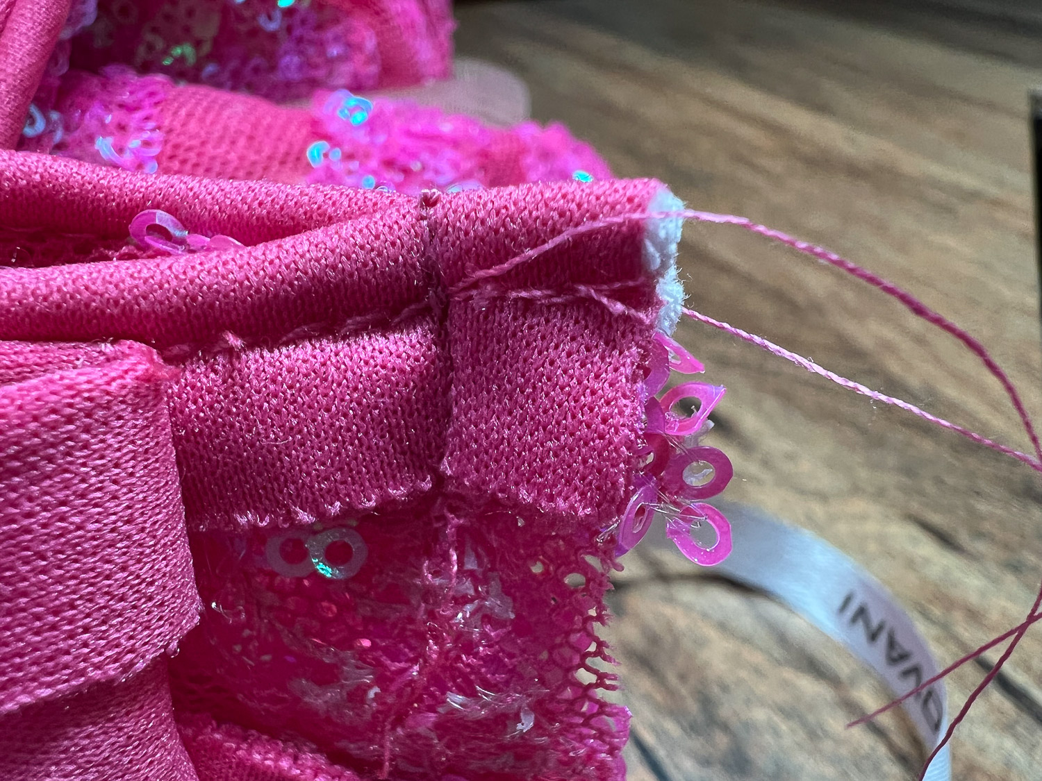 Prom Dress Alternation Hand Stitch