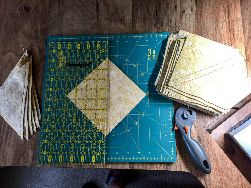 Pinwheel quilt cuts