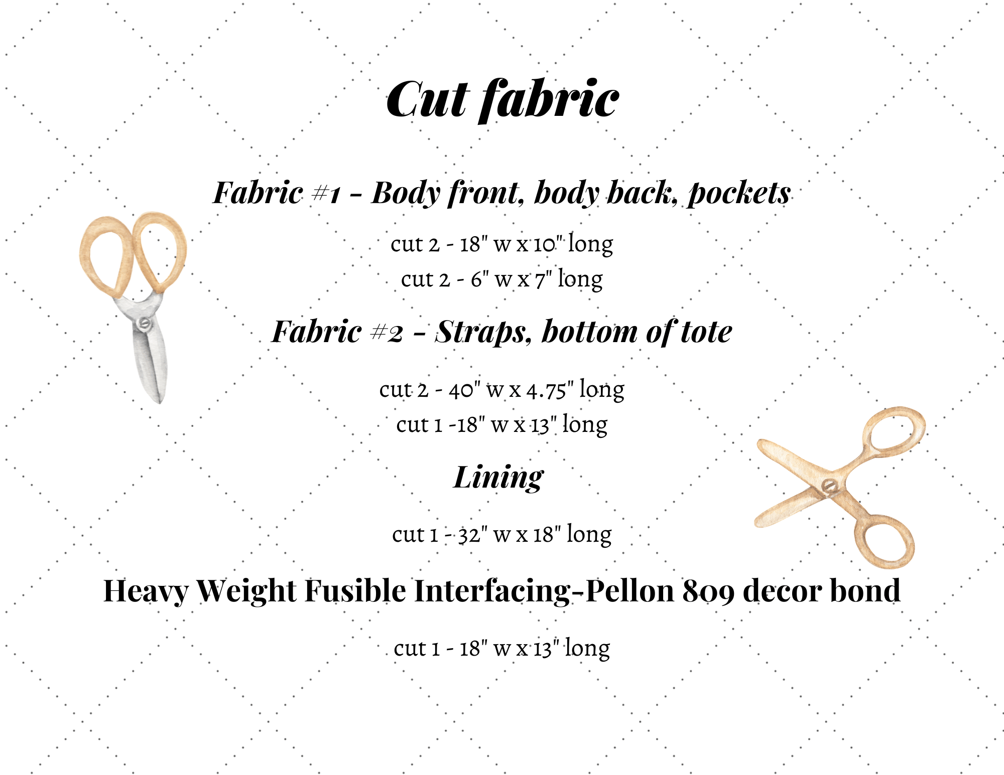 Tote Bag Fabric Cutting