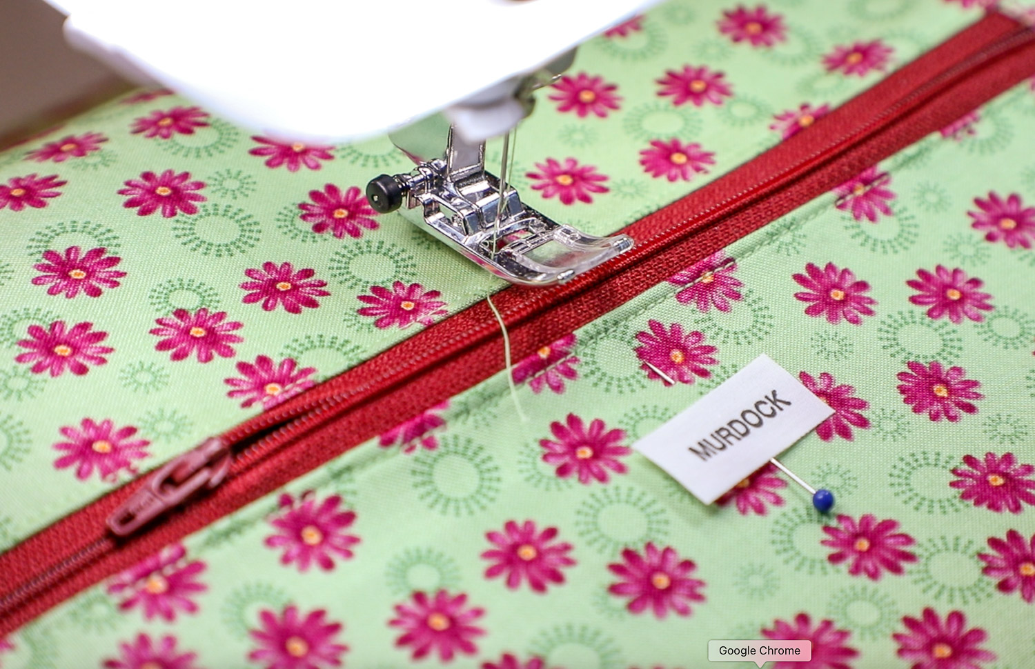 label on zipper pouch